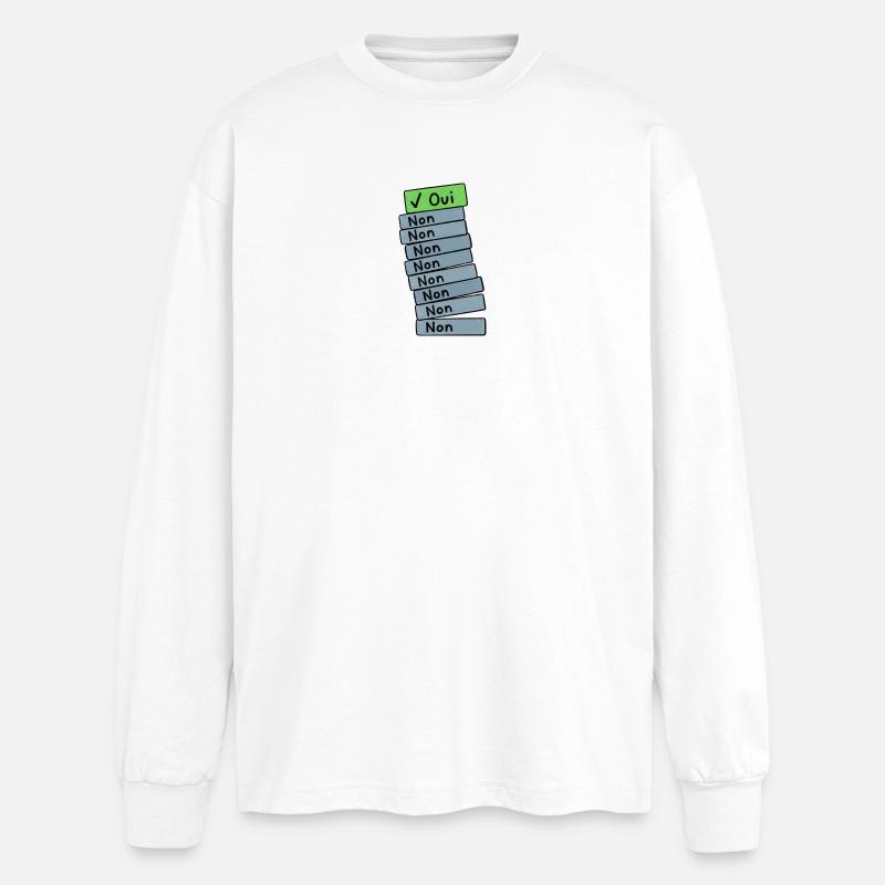 Stack of Folders - Oversized Long Sleeve T-Shirt - white