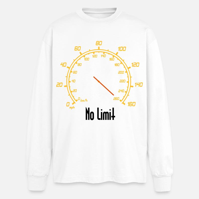 Tacho | No Limit - Oversized Langarmshirt  - Weiß