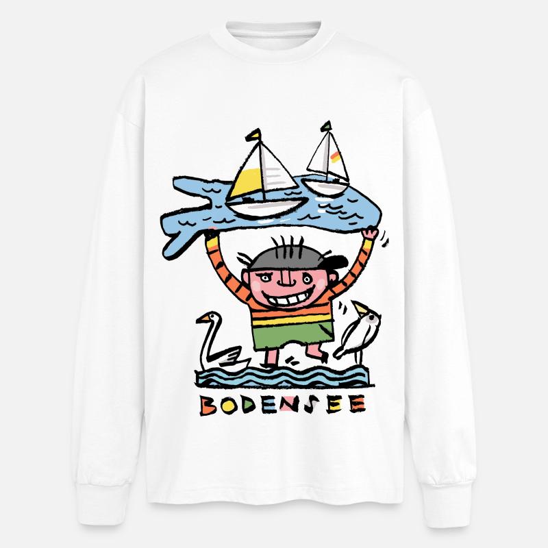 Bodensee - Oversized Langarmshirt  - Weiß
