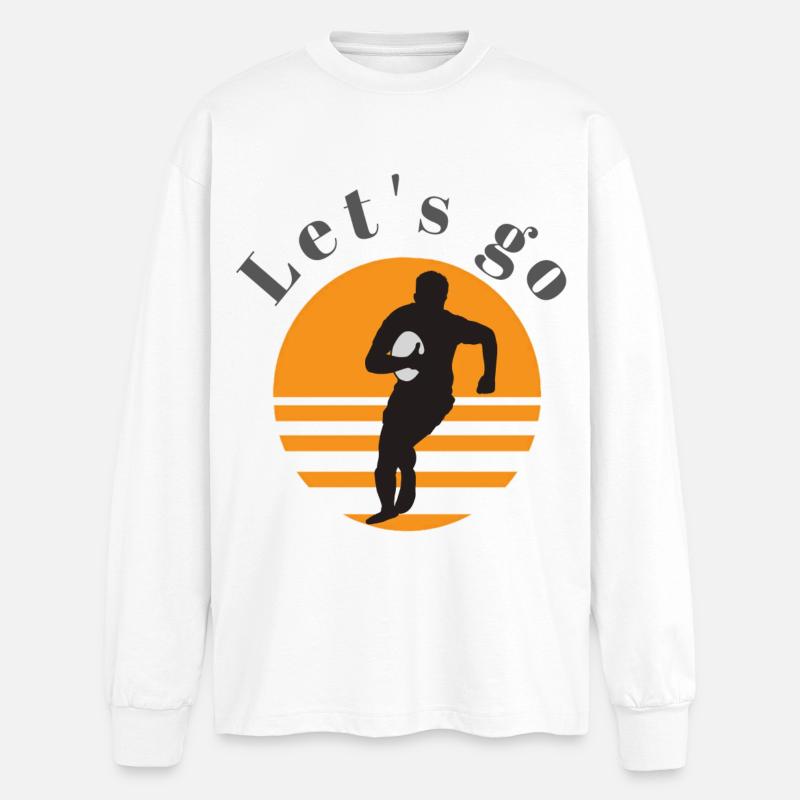 Rugby - Oversized Langarmshirt  - Weiß
