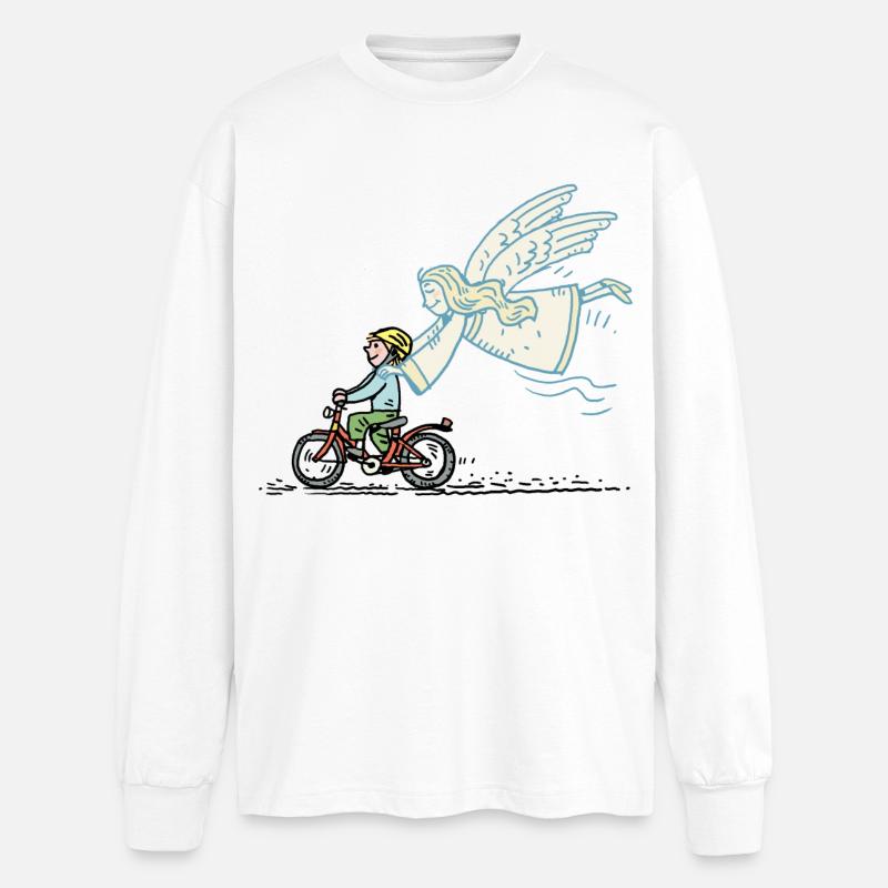 Schutzengel - Oversized Langarmshirt  - Weiß