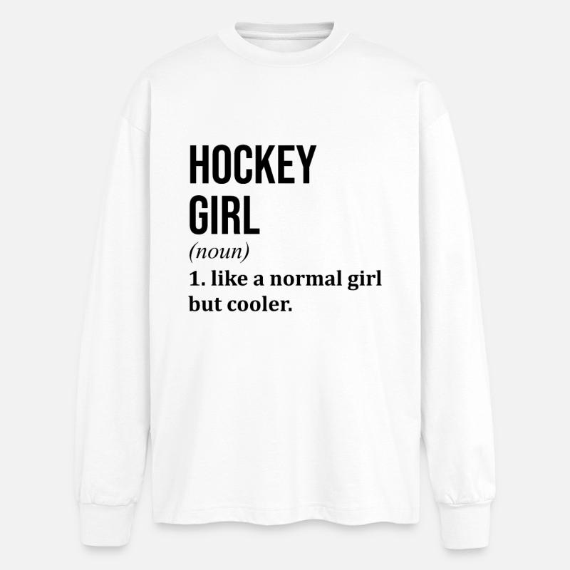 Hockey - Oversized Langarmshirt  - Weiß