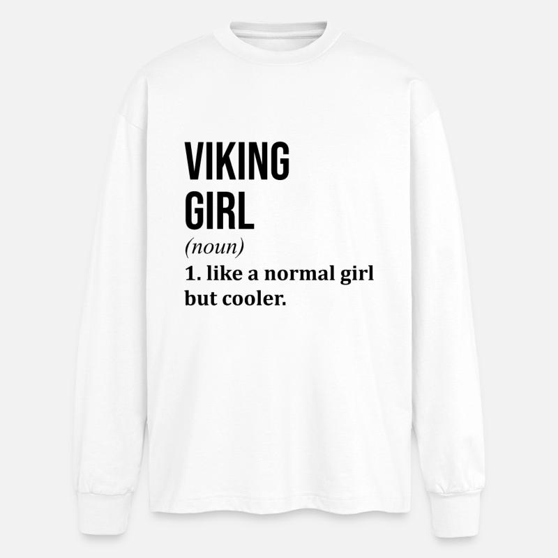 Wikinger - Oversized Langarmshirt - Weiß