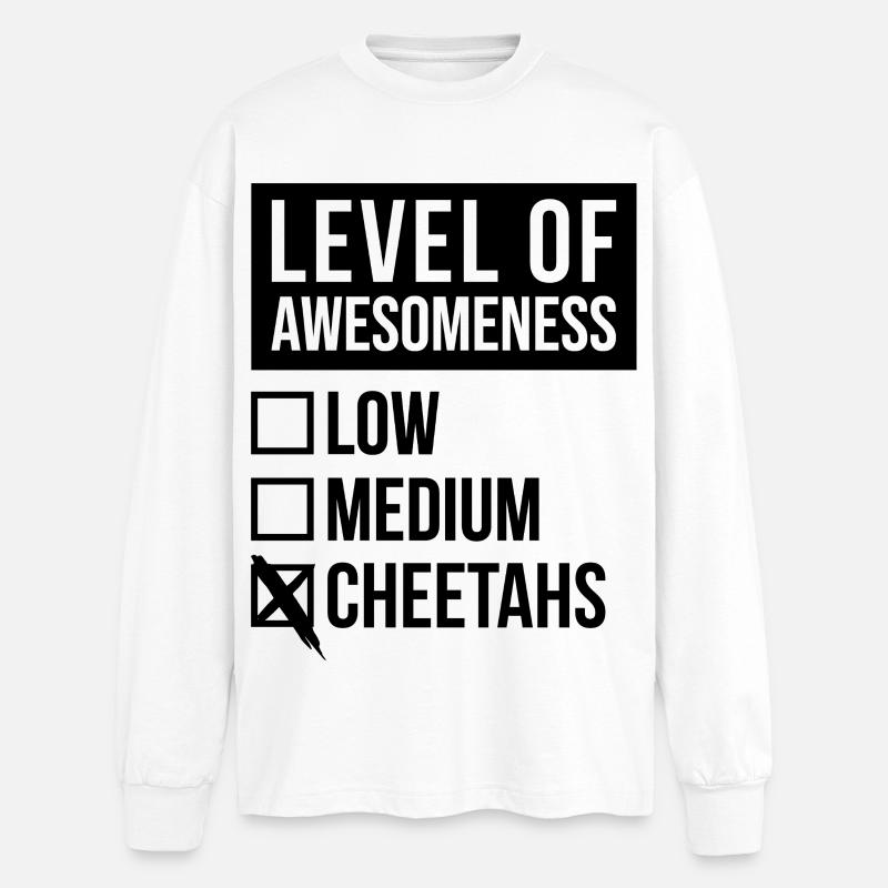 Gepard - Oversized Langarmshirt  - Weiß