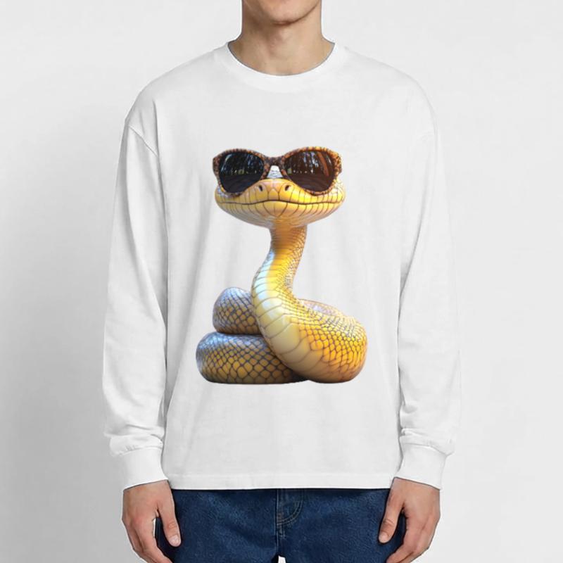 Serpent Python Cobra Mamba Serpent à sonnettes Serpent T-shirt manches longues oversize