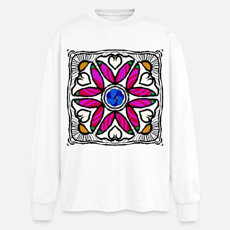 Rising sun - Oversized Langarmshirt  - Weiß