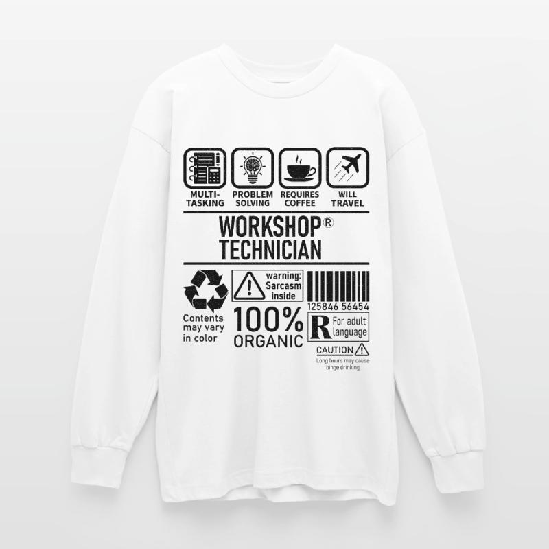 Workshop Technician multi tasking problem solving Oversized Langarmshirt 