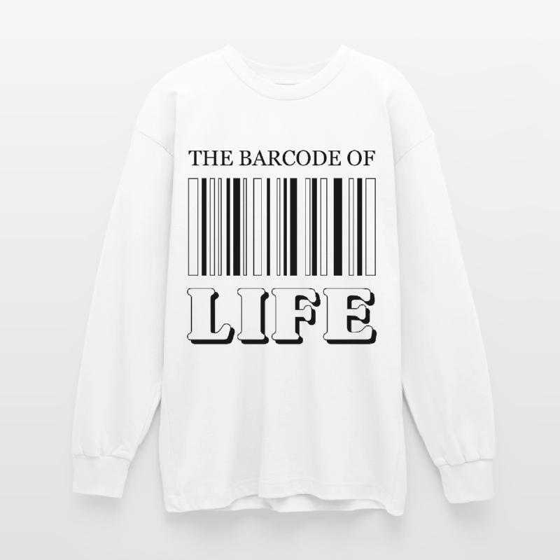 Le code-barres de la vie / Der Strichcode des Lebens T-shirt manches longues oversize