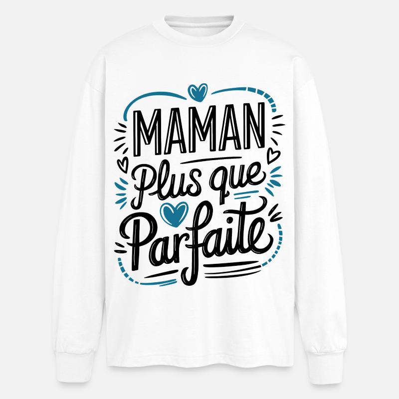 Mehr als perfekte Mama - Oversized Langarmshirt  - Weiß