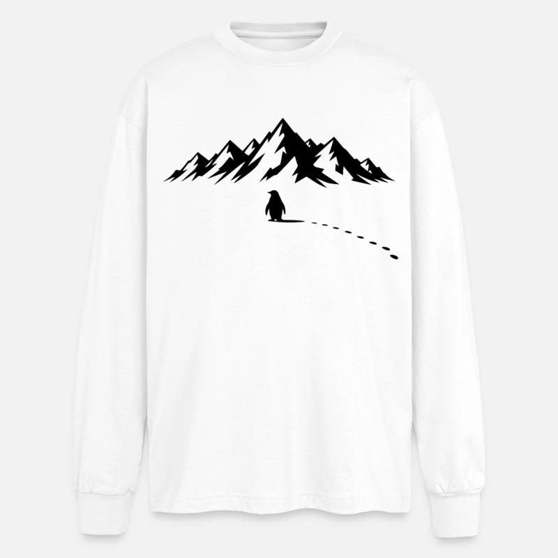 Pinguin Eisberg - Oversized Long Sleeve T-Shirt - white