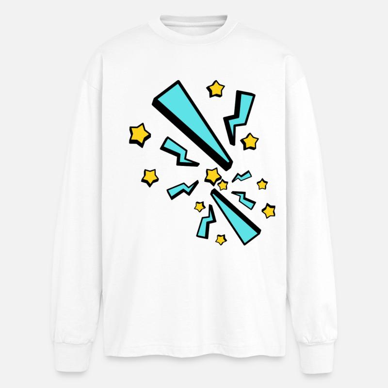 Blitz - Oversized Langarmshirt  - Weiß