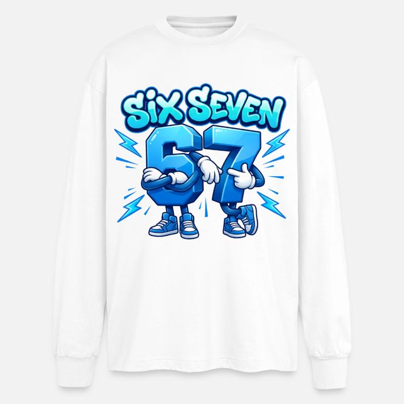 Sechs Sieben-Brüder - Oversized Langarmshirt  - Weiß