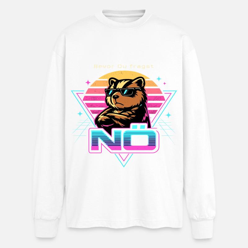 Before you ask: Lower Austria - Oversized Long Sleeve T-Shirt - white