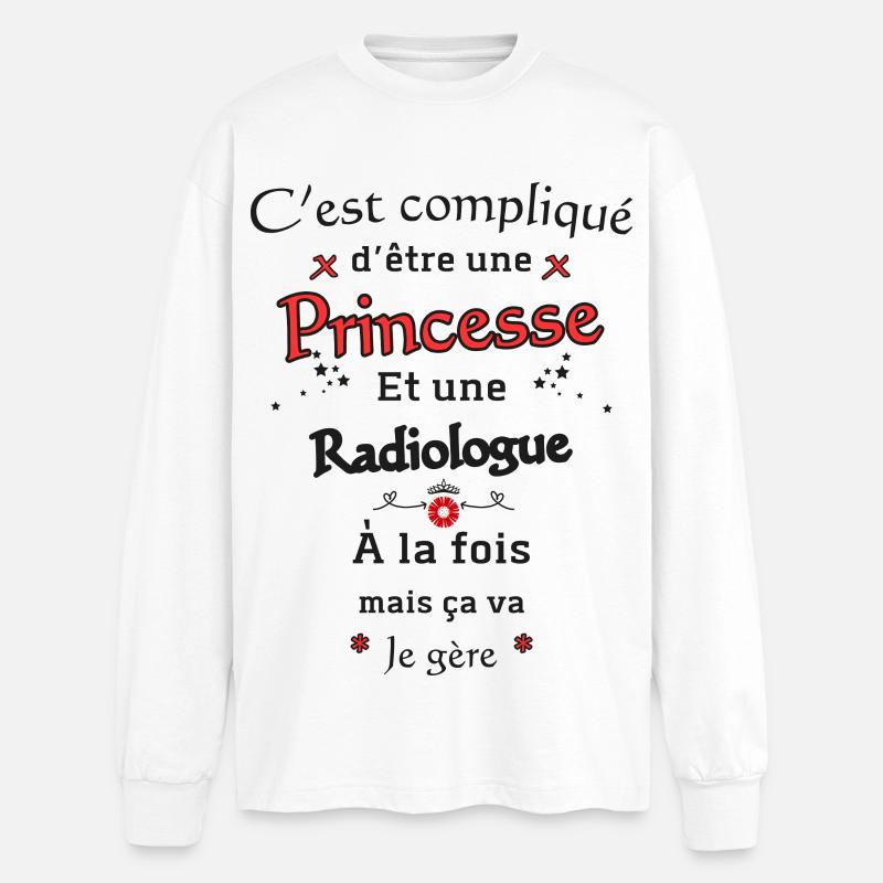 Prinzessin Radiologin - Oversized Langarmshirt  - Weiß
