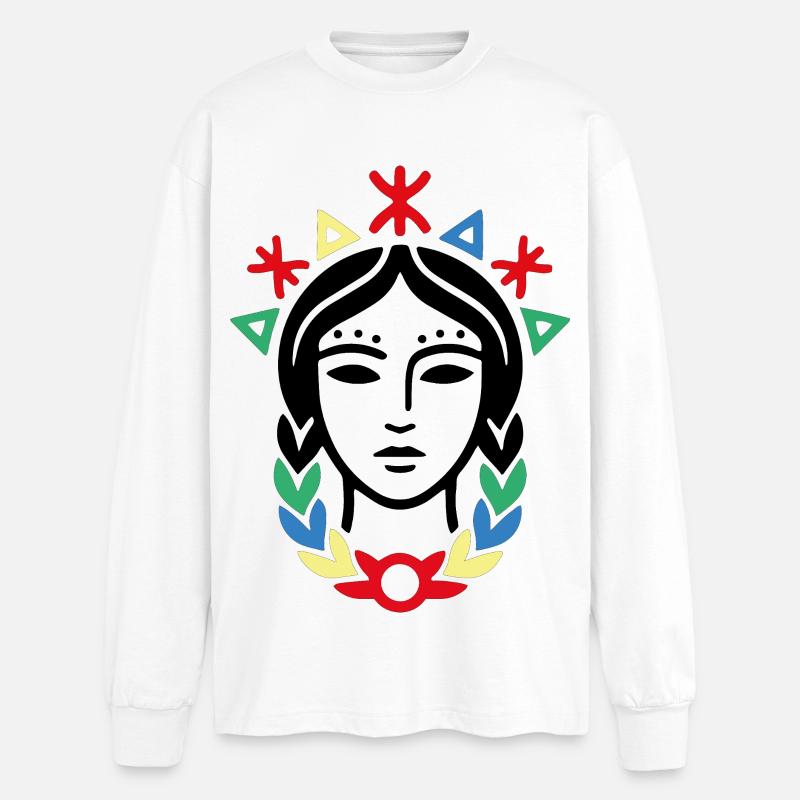 Tamazight - Oversized Langarmshirt  - Weiß