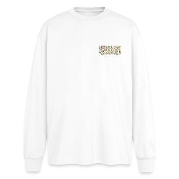la ilaha illa ALLAH - Oversized Long Sleeve T-Shirt - white - Front - AI Model Male 185 light (185cm)
