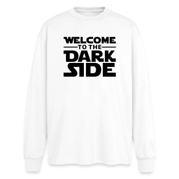 Welcome to the dark side - T-shirt manches longues oversize - blanc - Devant - AI Model Male 185 light (185cm)