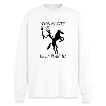 Don Mijote De La Plancha ! - T-shirt manches longues oversize - blanc - Devant - AI Model Male 185 light (185cm)