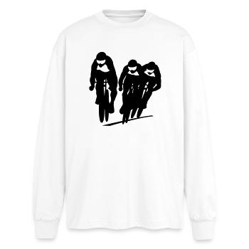 Cycling track - Oversized Long Sleeve T-Shirt - white - Front - AI Model Male 185 light (185cm)