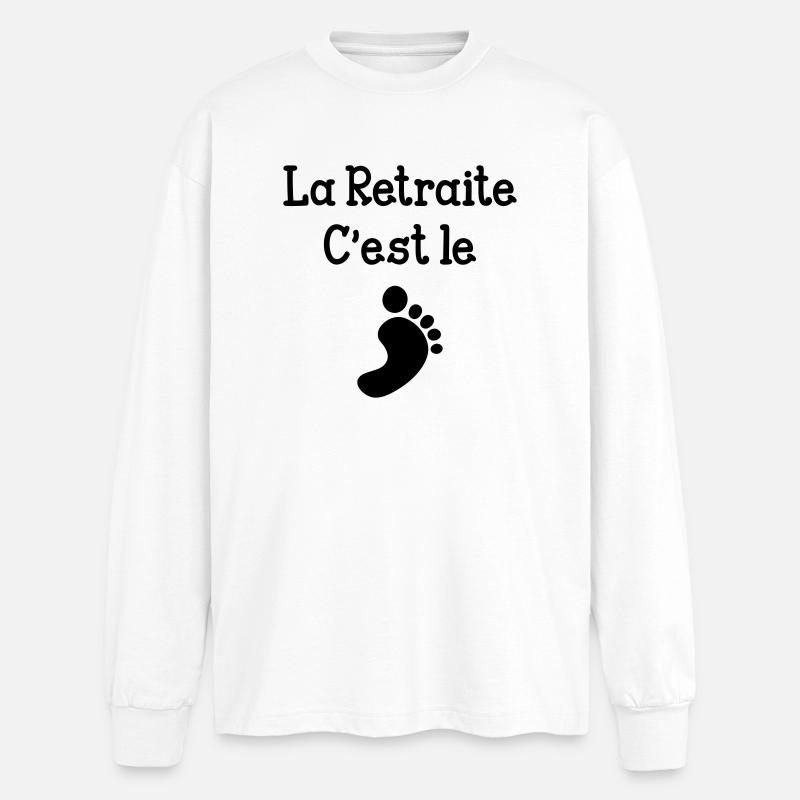 Ruhestand ist großartig! - Oversized Langarmshirt  - Weiß