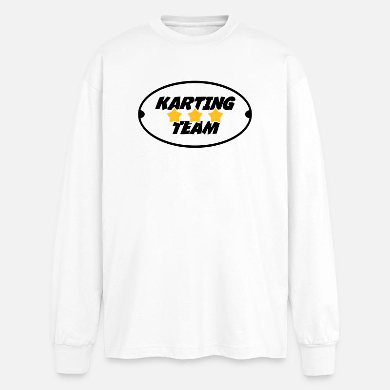 Go-Kart / Karting / Kart / Fahrer - Oversized Langarmshirt  - Weiß