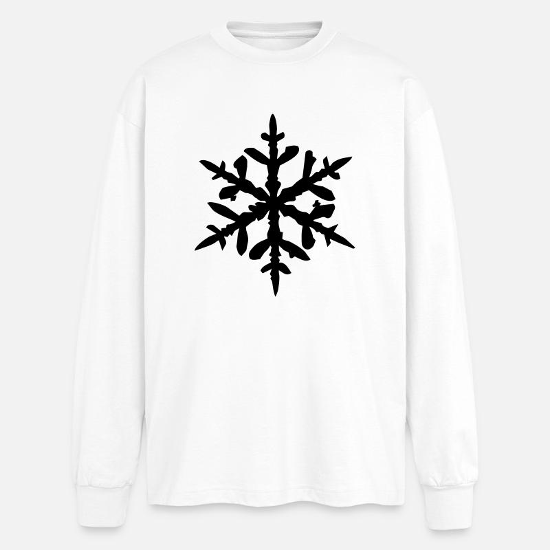 Snowflake - Oversized Long Sleeve T-Shirt - white