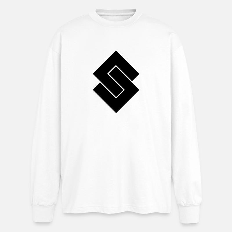 S - Logo - Oversized Langarmshirt - Weiß