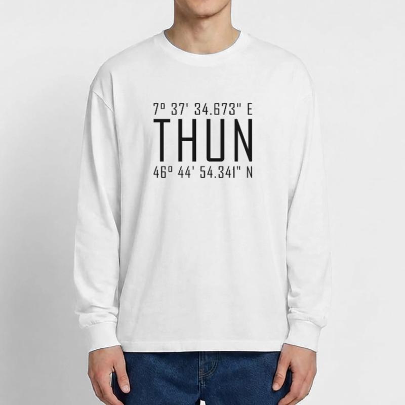 Thun Coordinates – Typography with Local Reference Besch Oversized Long Sleeve T-Shirt