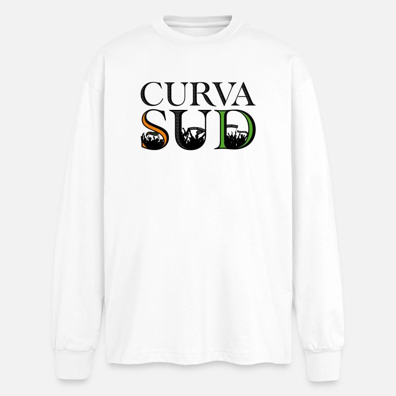 Curva Sud - Oversized Long Sleeve T-Shirt - white