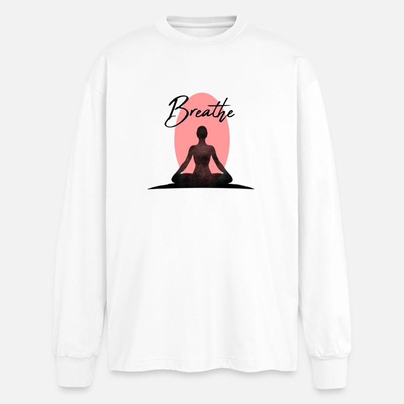 Yoga - Oversized Langarmshirt  - Weiß