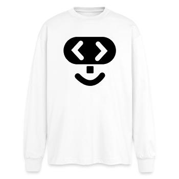 Logo du hacker 2 - T-shirt manches longues oversize - blanc - Devant - AI Model Male 185 light (185cm)