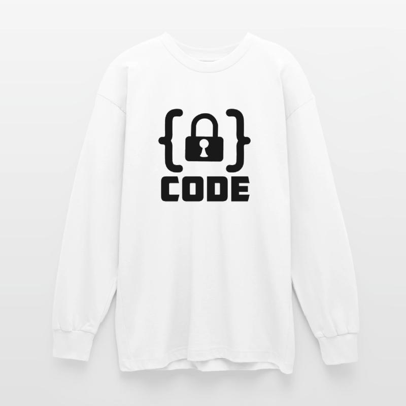 Code mit Sperrprogrammierer Oversized Langarmshirt 