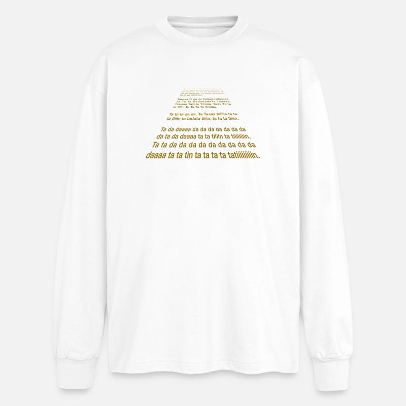 Ta ta da da ta ta tin - T-shirt manches longues oversize - blanc