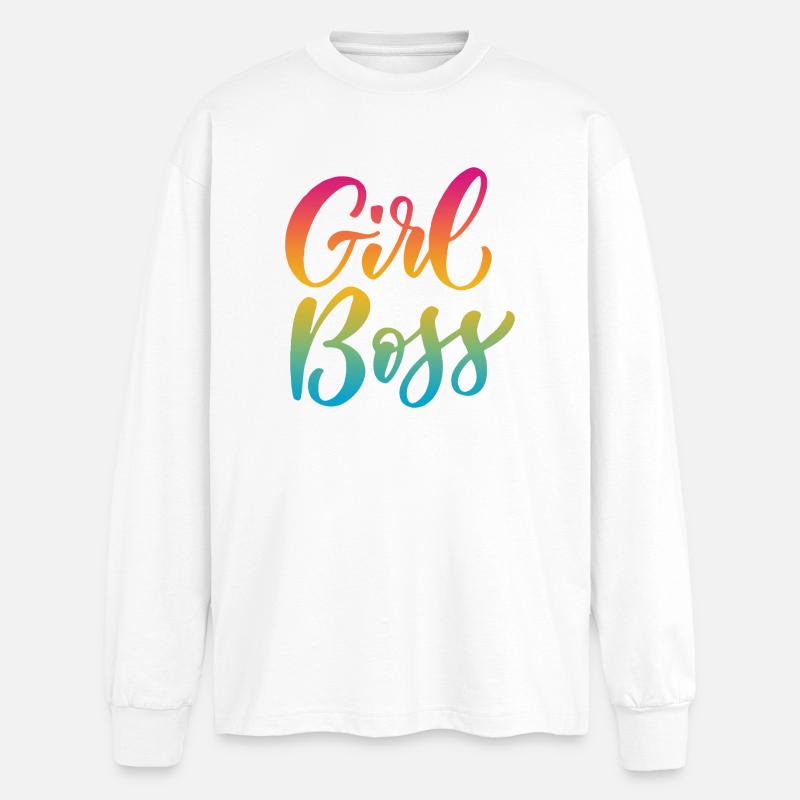 Mädchen - Oversized Langarmshirt - Weiß