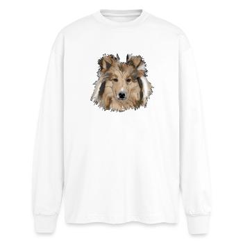 Colley - T-shirt manches longues oversize - blanc - Devant - AI Model Male 185 light (185cm)