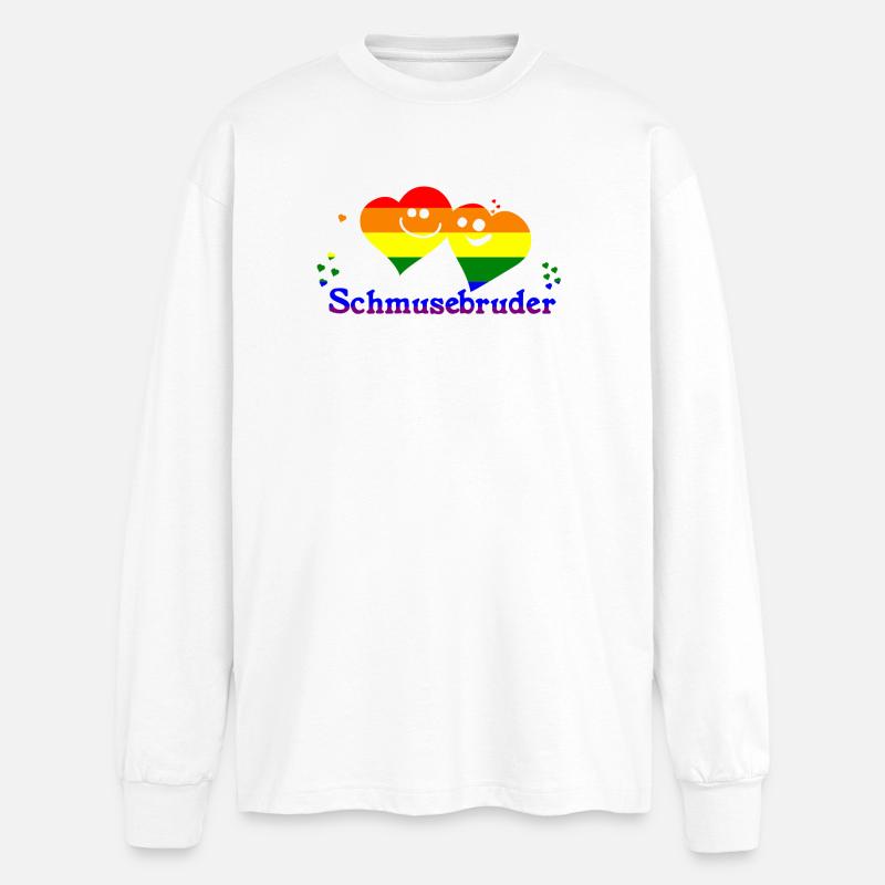 Schmusebruder - Oversized Langarmshirt  - Weiß