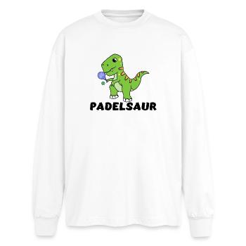 Bälle Spruch Spieler Padelspiel Padel Schläger - Oversized Langarmshirt  - Weiß - Vorne - AI Model Male 185 light (185cm)