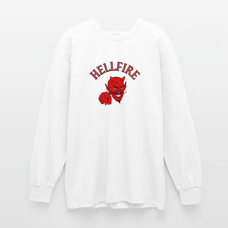 Devil, Satan, Devil, Hellfire Oversized Long Sleeve T-Shirt