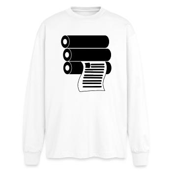 Printing logo - Oversized Long Sleeve T-Shirt - white - Front - AI Model Male 185 light (185cm)