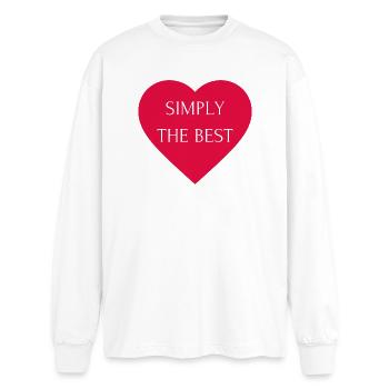 Tout simplement le meilleur - T-shirt manches longues oversize - blanc - Devant - AI Model Male 185 light (185cm)
