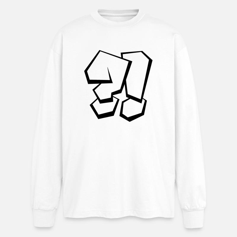 WTF why why why ?! - Oversized Long Sleeve T-Shirt - white