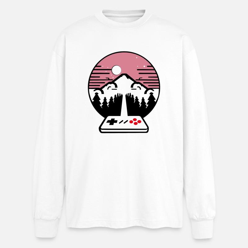 Vintage Playtime - Oversized Langarmshirt  - Weiß