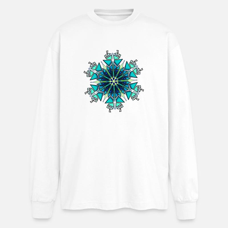 Flocon de neige - T-shirt manches longues oversize - blanc