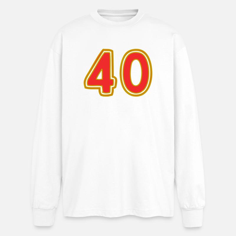40 - Oversized Long Sleeve T-Shirt - white