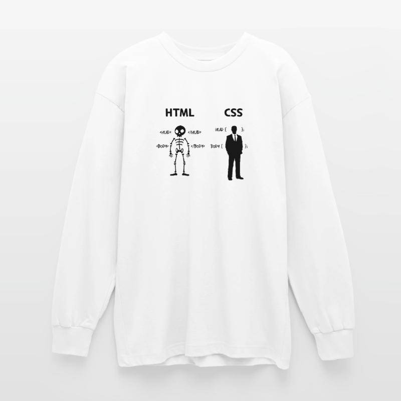Développeur Programmeur Coden Code de script CSS T-shirt manches longues oversize
