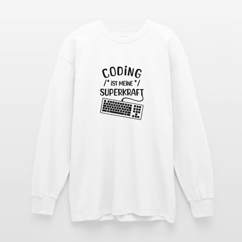 Computer Code Statement Developer Computerfreak Oversized Langarmshirt 