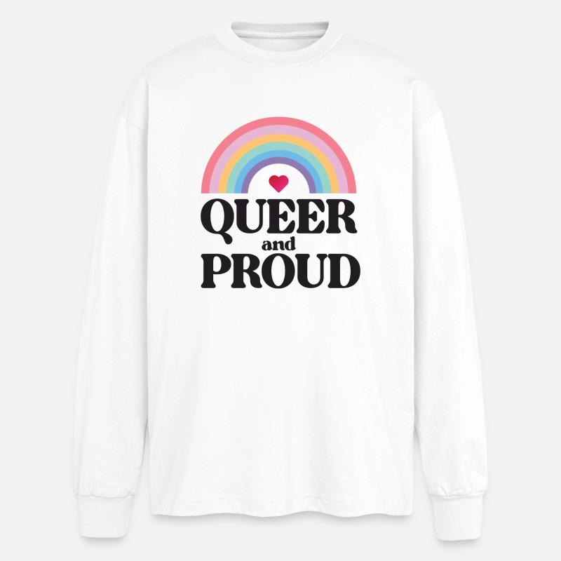 LGBT Pride Month - Queer und stolz - Oversized Langarmshirt  - Weiß