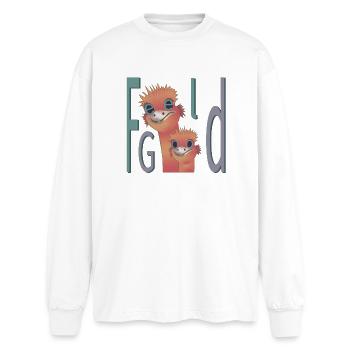 Se sentir bien - T-shirt manches longues oversize - blanc - Devant - AI Model Male 185 light (185cm)