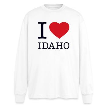 J’ADORE L’IDAHO - T-shirt manches longues oversize - blanc - Devant - AI Model Male 185 light (185cm)