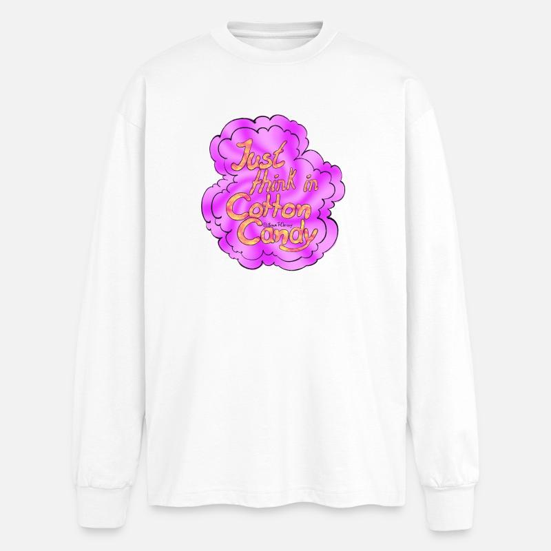 Cotton Candy Thinking Extra Shine - Oversized Langarmshirt  - Weiß